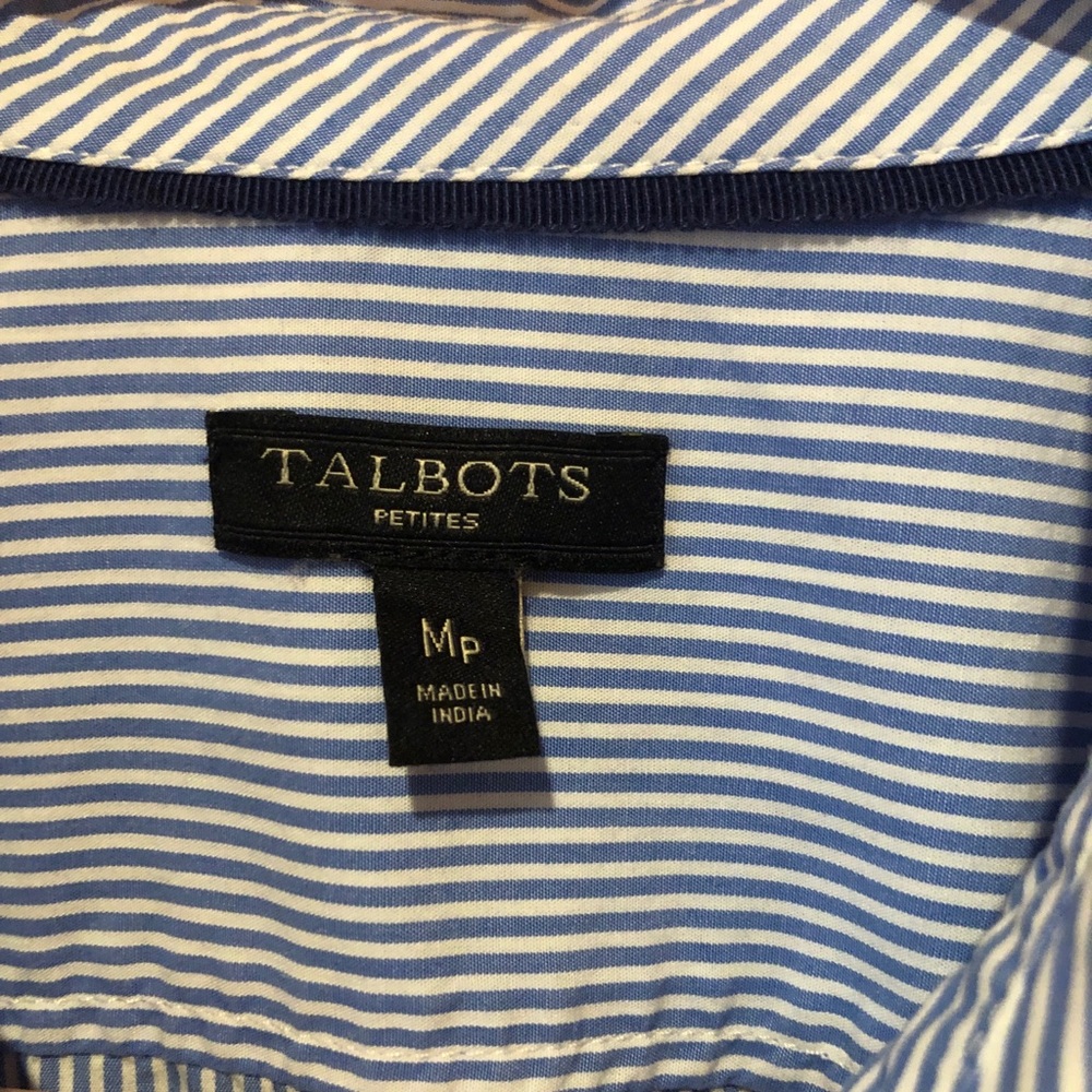 Talbots Petites Striped Blouse - Picture 7 of 7